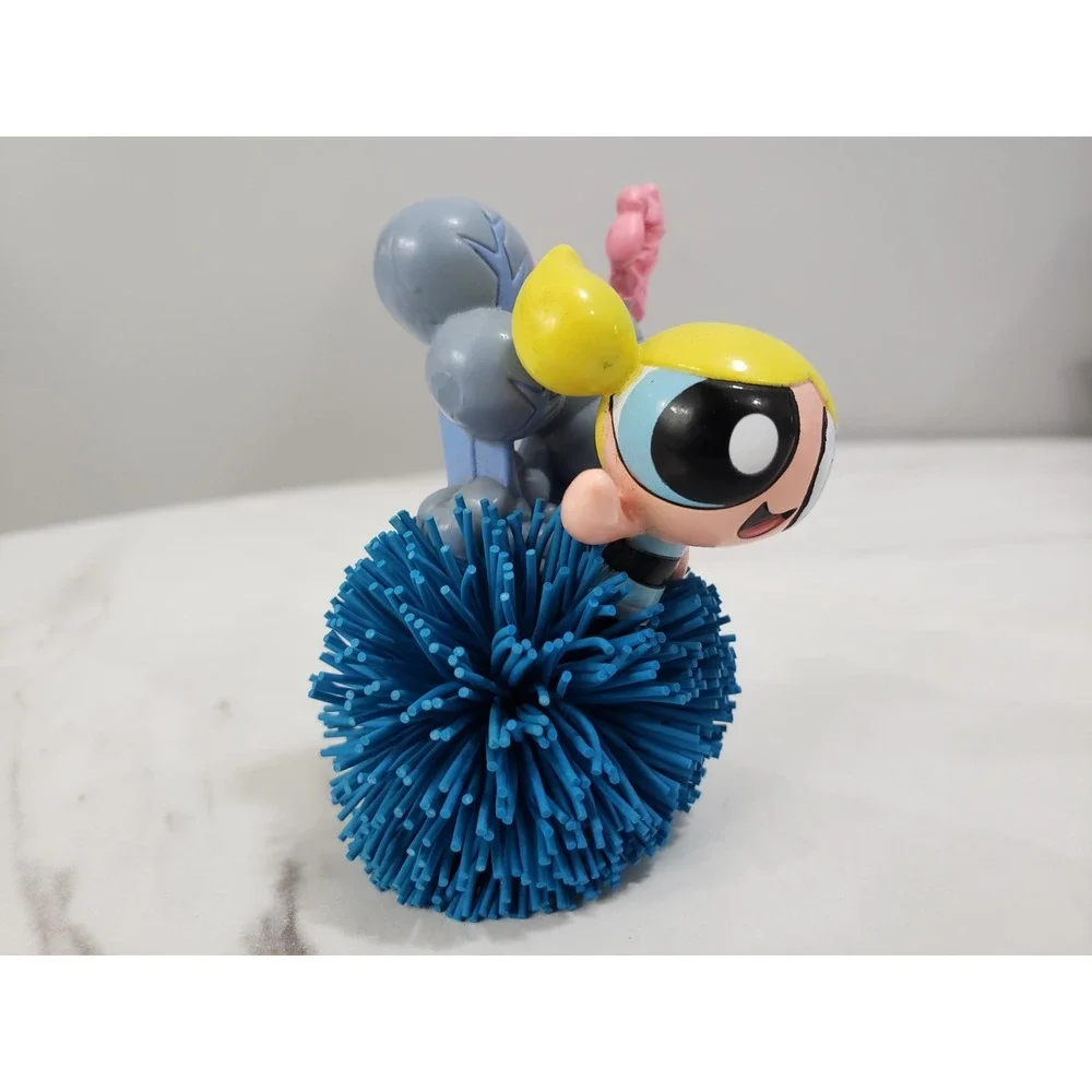 Powerpuff‎ Girls Small PVC Action Figure Koosh Ball Cake Topper 2000 Bubbles